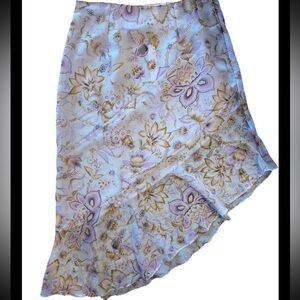 Victoria’s Secret Skirt XS Purple Ruffle Floral Soft Cocktail Dinner Night Club